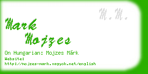 mark mojzes business card
